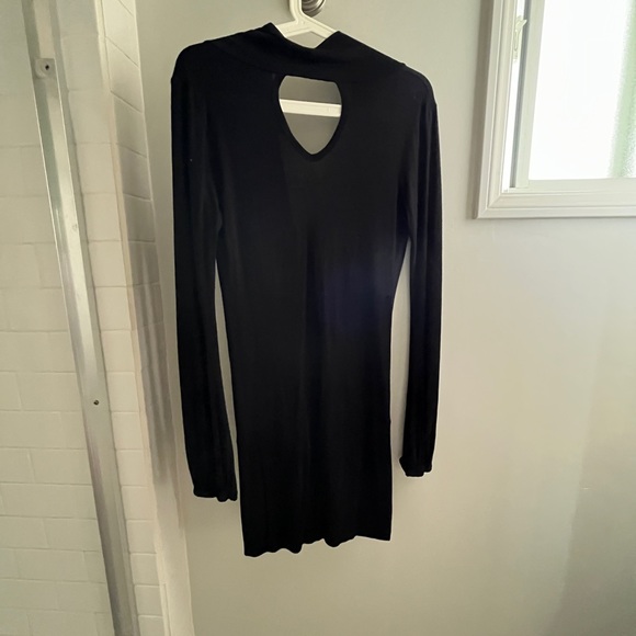 Planet Funk Deep V-Neck Black Dress - Picture 4 of 4